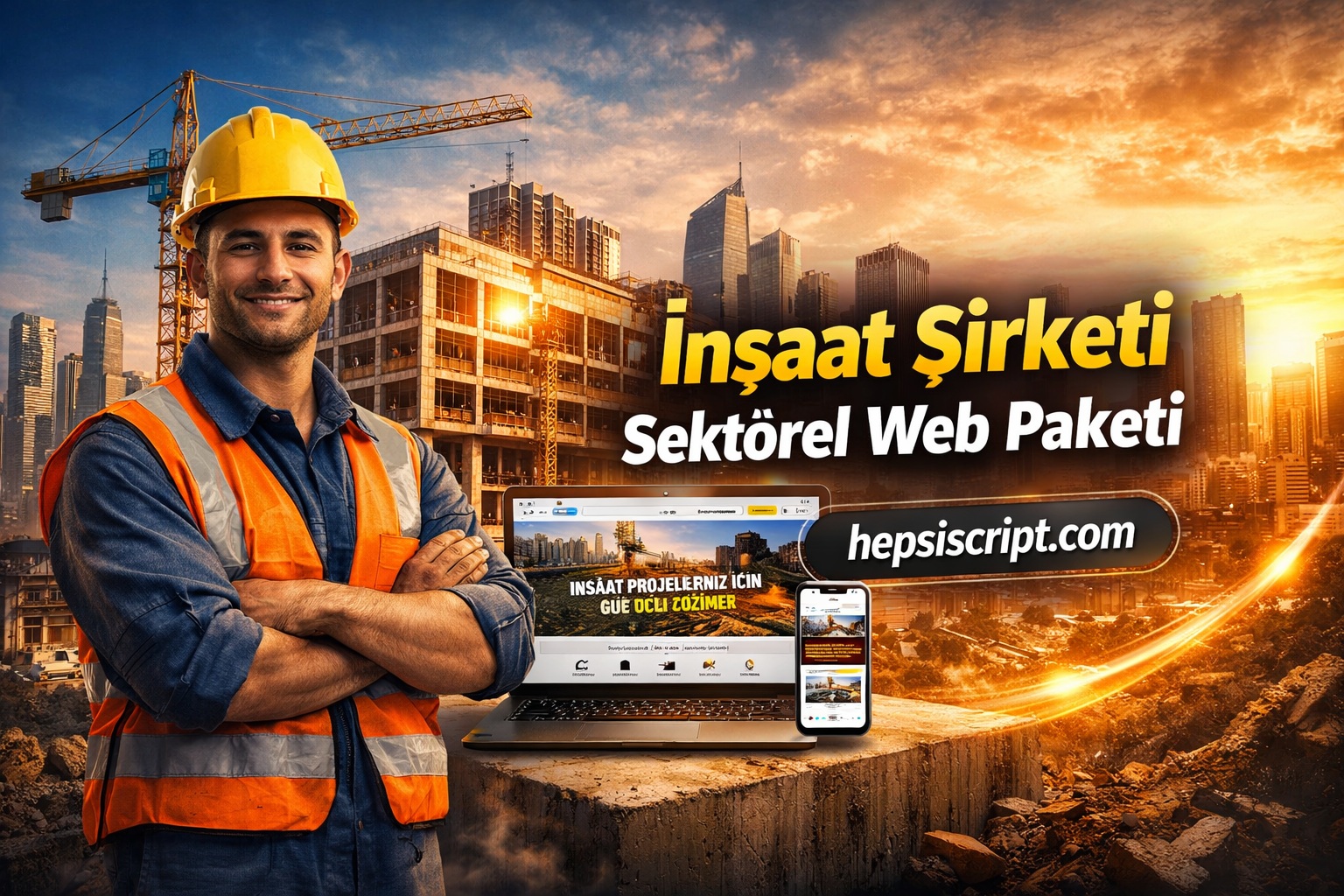 İnşaat Şirketi Sektörel Web Paketi ile Profesyonel ve Güven Veren Dijital Varlık