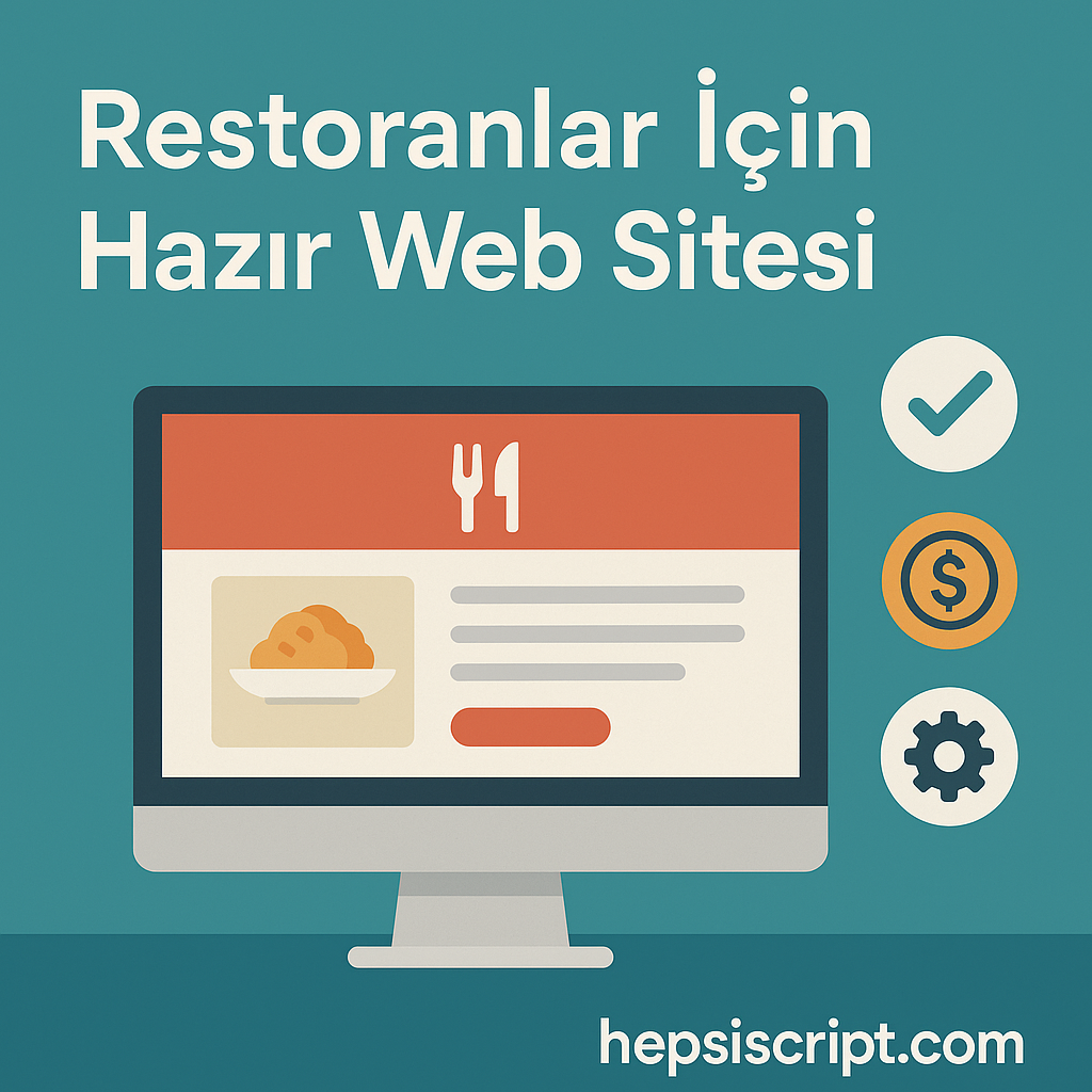 Restoranlar İçin Hazır Web Sitesi