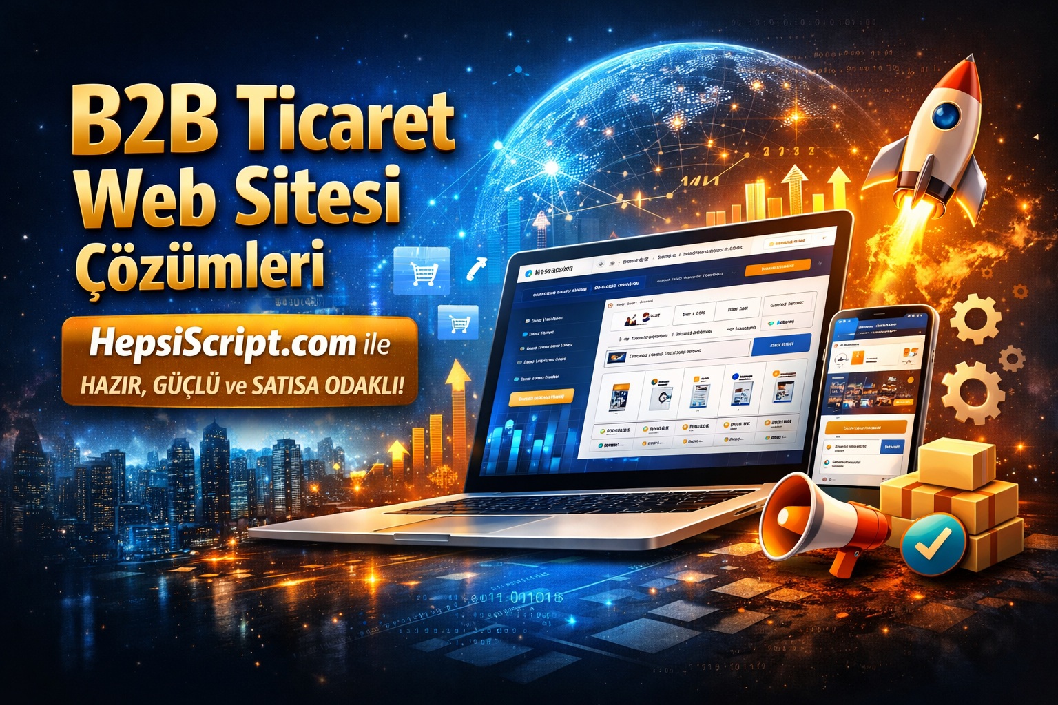 Hepsi Script ile Hazır, Güçlü ve Satışa Odaklı B2B Ticaret Web Sitesi Çözümleri